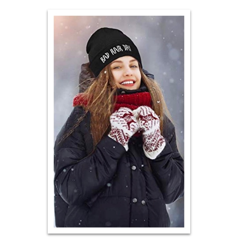 Hip “Bad Hair Day” Black Beanie Cap